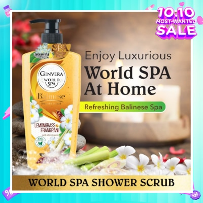 GINVERA World Spa Balinese Shower Scrub Lemongrass & Frangipani 750ml