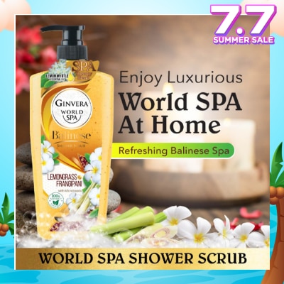 GINVERA World Spa Balinese Shower Scrub Lemongrass & Frangipani 750ml
