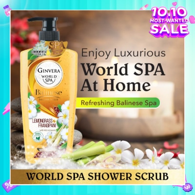 GINVERA World Spa Balinese Shower Scrub Lemongrass & Frangipani 750ml