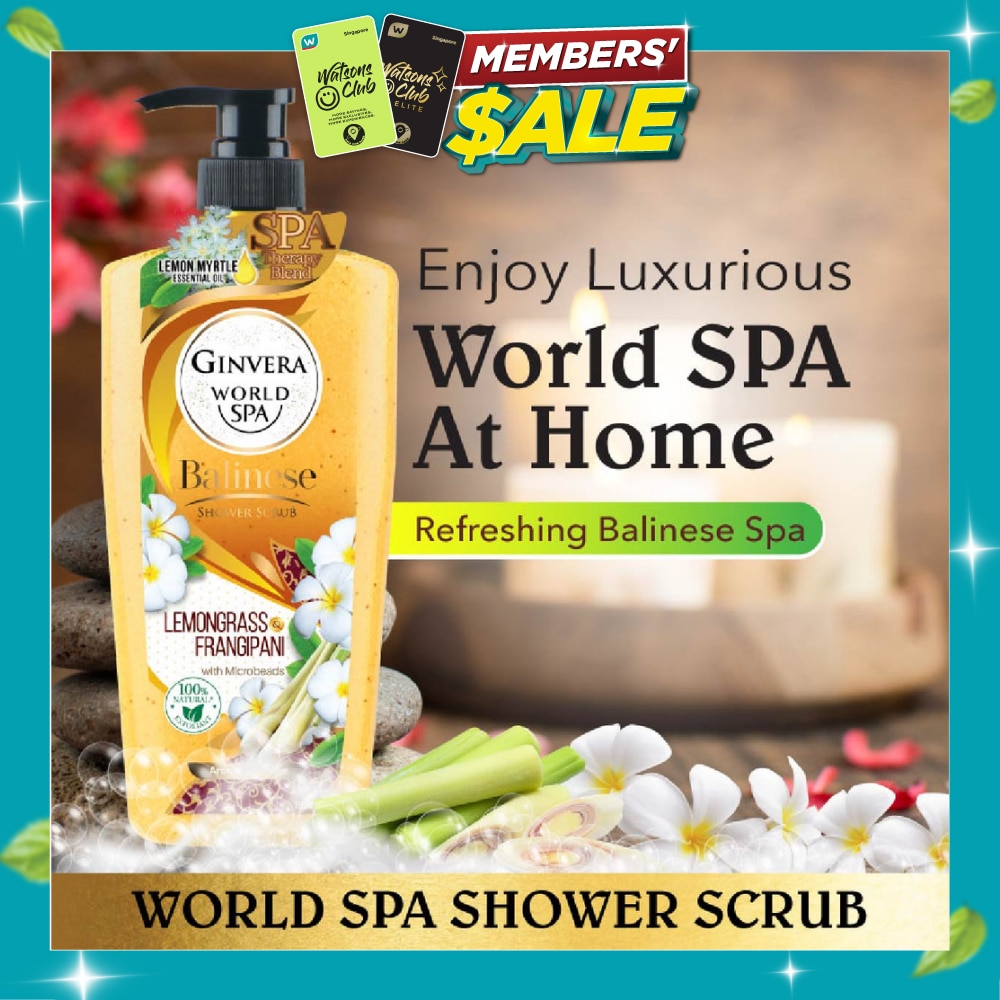 World Spa Balinese Shower Scrub Lemongrass & Frangipani 750ml image