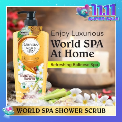 GINVERA World Spa Balinese Shower Scrub Lemongrass & Frangipani 750ml
