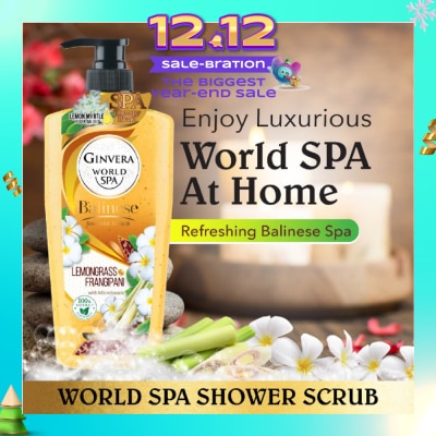 GINVERA World Spa Balinese Shower Scrub Lemongrass & Frangipani 750ml