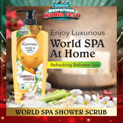 GINVERA - World Spa Balinese Shower Scrub Lemongrass & Frangipani 750ml