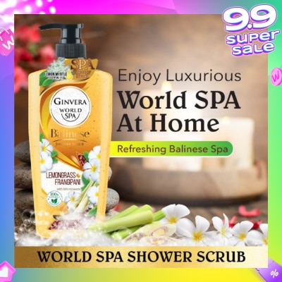 GINVERA World Spa Balinese Shower Scrub Lemongrass & Frangipani 750ml