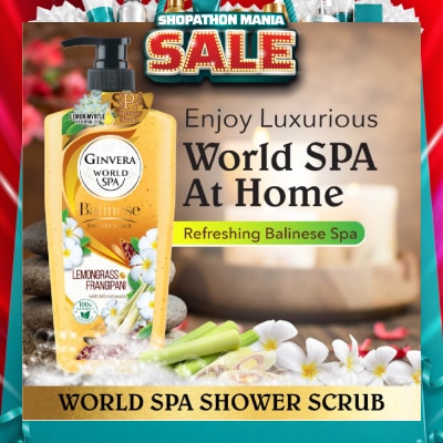 GINVERA - World Spa Balinese Shower Scrub Lemongrass & Frangipani 750ml