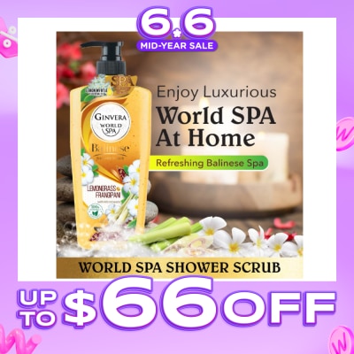 GINVERA - World Spa Balinese Shower Scrub Lemongrass & Frangipani 750ml