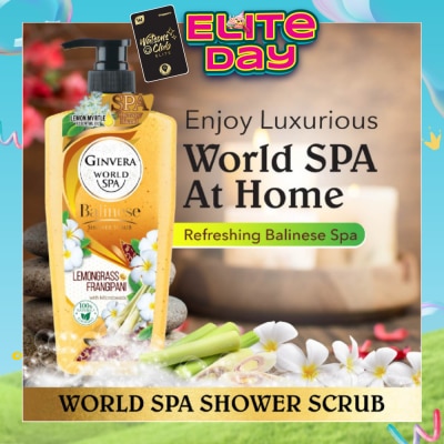 GINVERA - World Spa Balinese Shower Scrub Lemongrass & Frangipani 750ml
