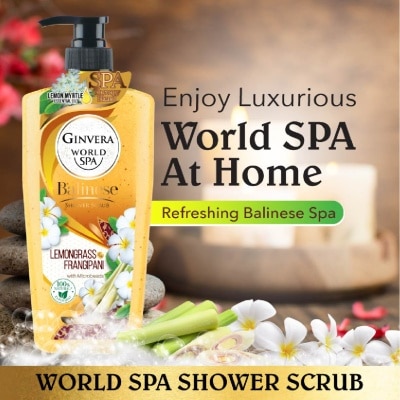 GINVERA World Spa Balinese Shower Scrub Lemongrass & Frangipani 750ml