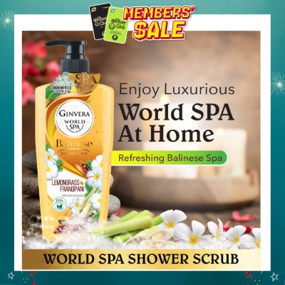 GINVERA - World Spa Balinese Shower Scrub Lemongrass & Frangipani 750ml