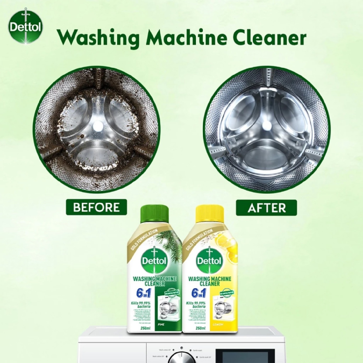 Pine Scented 6-in-1 Washing Machine Cleaner 250ml image