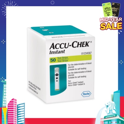 ACCU CHEK Instant Test Strip Suitable For Self-Testing (For Determination Of Blood Glucose) 50s