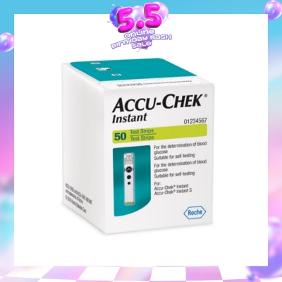 ACCU CHEK - Instant Test Strip Suitable For Self-Testing (For Determination Of Blood Glucose) 50s