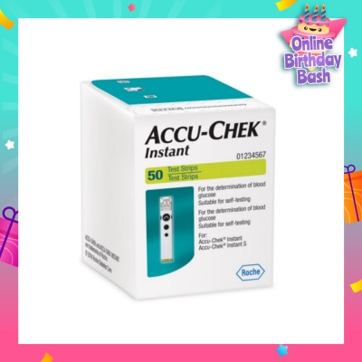 ACCU CHEK Instant Test Strip Suitable For Self-Testing (For Determination Of Blood Glucose) 50s