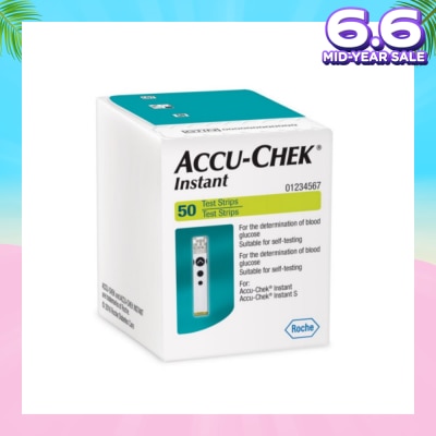 ACCU CHEK Instant Test Strip Suitable For Self-Testing (For Determination Of Blood Glucose) 50s