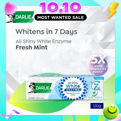 DARLIE All Shiny White Enzyme Whitening Toothpaste Fresh Mint 120g (Expiry: Jul`2027) image