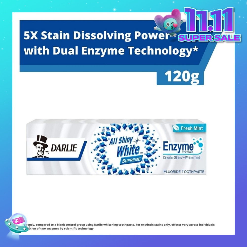 All Shiny White Supreme Enzyme Formula Toothpaste Fresh Mint 120g