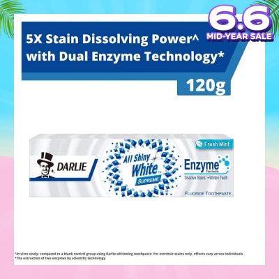 DARLIE All Shiny White Supreme Enzyme Formula Toothpaste Fresh Mint 120g