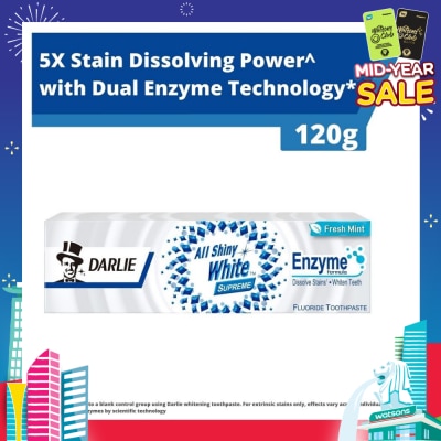 DARLIE All Shiny White Supreme Enzyme Formula Toothpaste Fresh Mint 120g