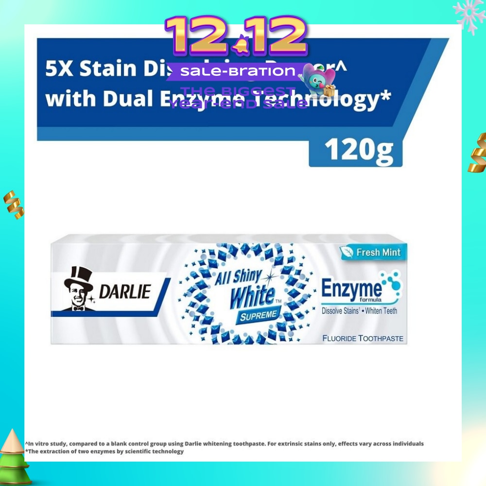 All Shiny White Supreme Enzyme Formula Toothpaste Fresh Mint 120g