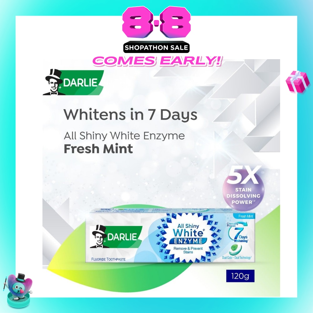 All Shiny White Enzyme Whitening Toothpaste Fresh Mint 120g