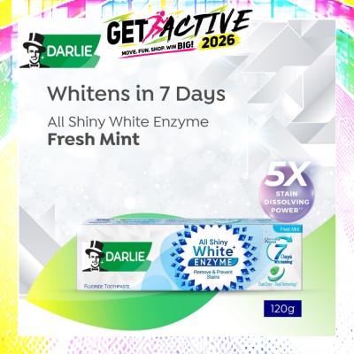 DARLIE - All Shiny White Enzyme Whitening Toothpaste Fresh Mint 120g (Expiry: Jul`2027) image