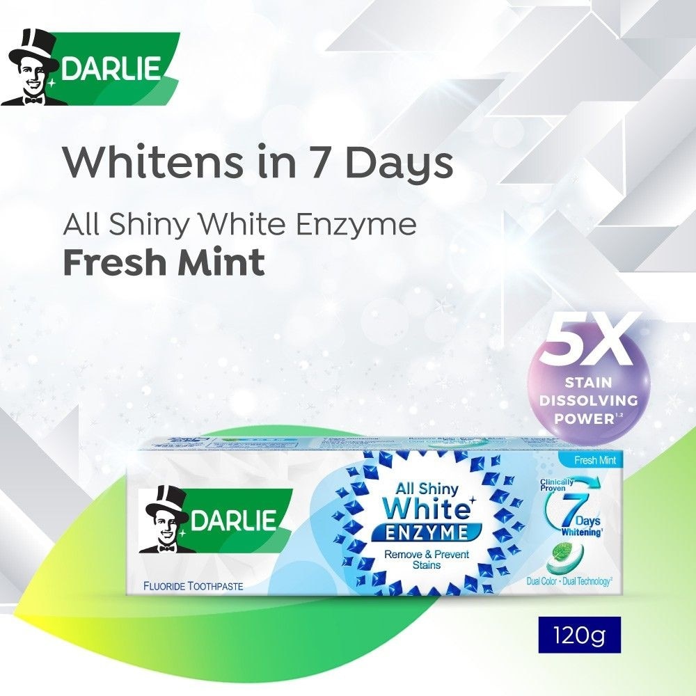 All Shiny White Enzyme Whitening Toothpaste Fresh Mint 120g