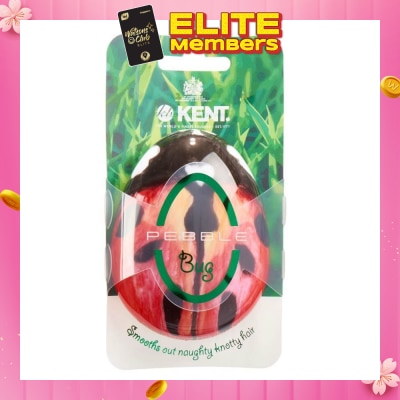 KENT BRUSHES Pbug The Pebble (Travel Hair Brush For Wet Or Dry Hair Ladybug) 1s