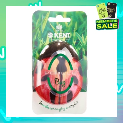 KENT BRUSHES Pbug The Pebble (Travel Hair Brush For Wet Or Dry Hair Ladybug) 1s