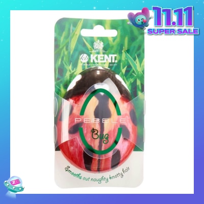 KENT BRUSHES Pbug The Pebble (Travel Hair Brush For Wet Or Dry Hair Ladybug) 1s