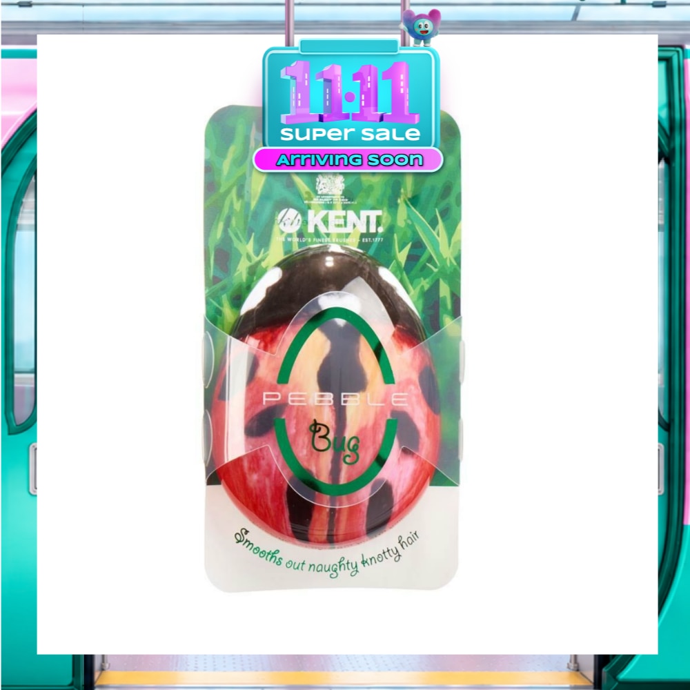 Pbug The Pebble (Travel Hair Brush For Wet Or Dry Hair Ladybug) 1s image