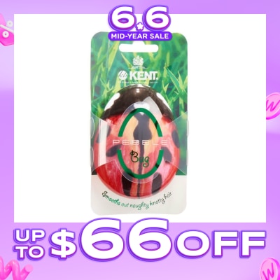 KENT BRUSHES - Pbug The Pebble (Travel Hair Brush For Wet Or Dry Hair Ladybug) 1s