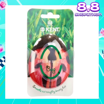 KENT BRUSHES Pbug The Pebble (Travel Hair Brush For Wet Or Dry Hair Ladybug) 1s