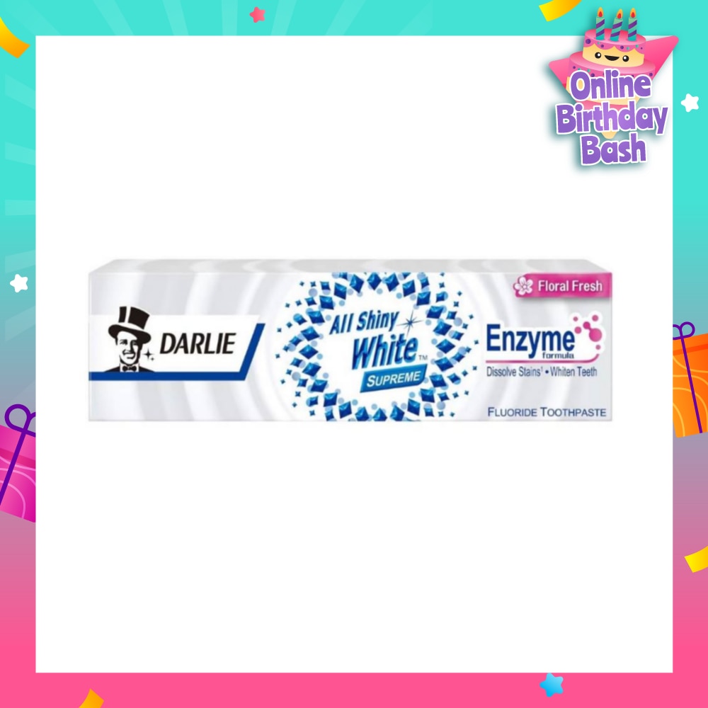 All Shiny White Supreme Enzyme Formula Toothpaste Floral Fresh 120g