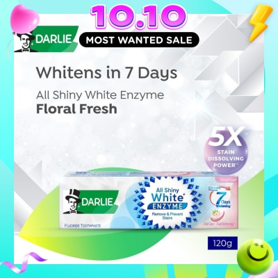 DARLIE All Shiny White Enzyme Whitening Toothpaste Floral Mint 120g image