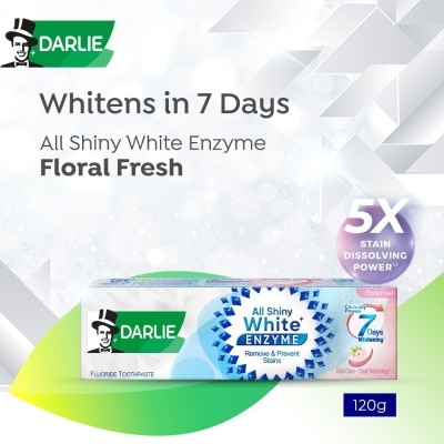 DARLIE All Shiny White Enzyme Whitening Toothpaste Floral Mint 120g