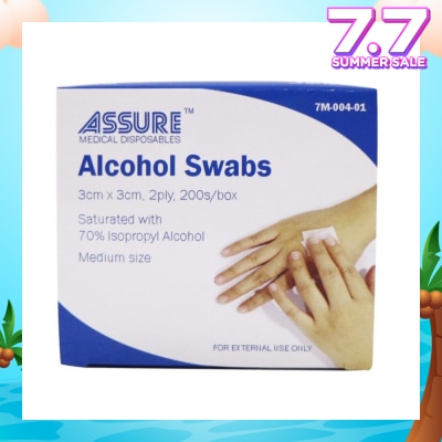 ASSURE Sterile 2ply Alcohol Swab (3cm x 3cm) 200s