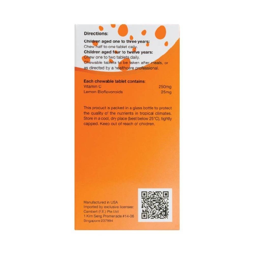 Kid's Vitamin C 250mg + Bioflavonoids 60s