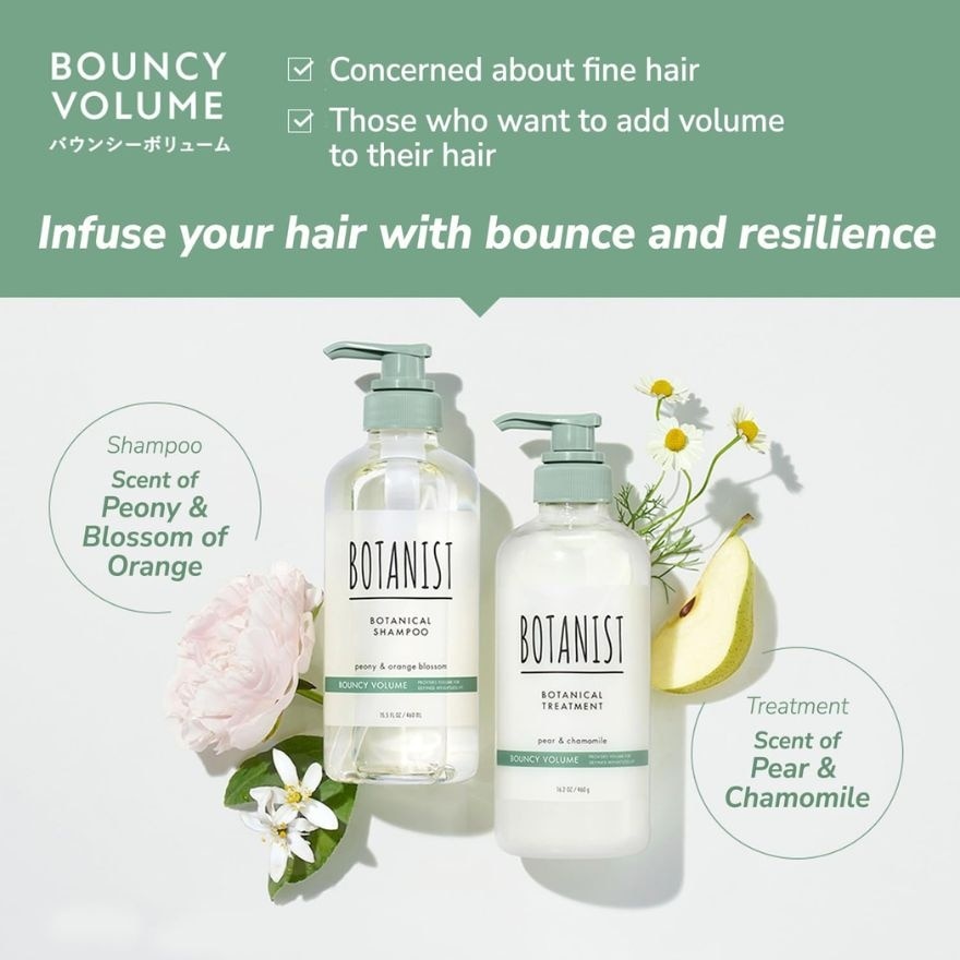 Botanical Bouncy Volume Shampoo Peony & Orange Blossom (Provides Volume For Defined Weightless) 460ml