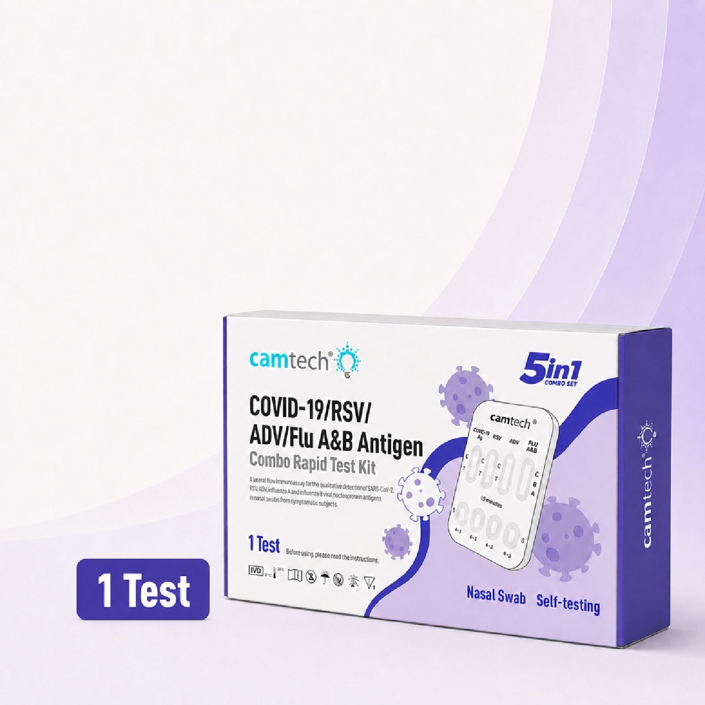 Flu A&B 5 in 1 Rapid Test Kit 1s image