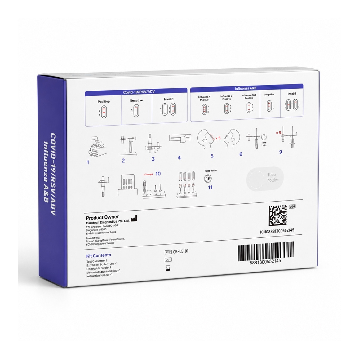Flu A&B 5 in 1 Rapid Test Kit 1s image
