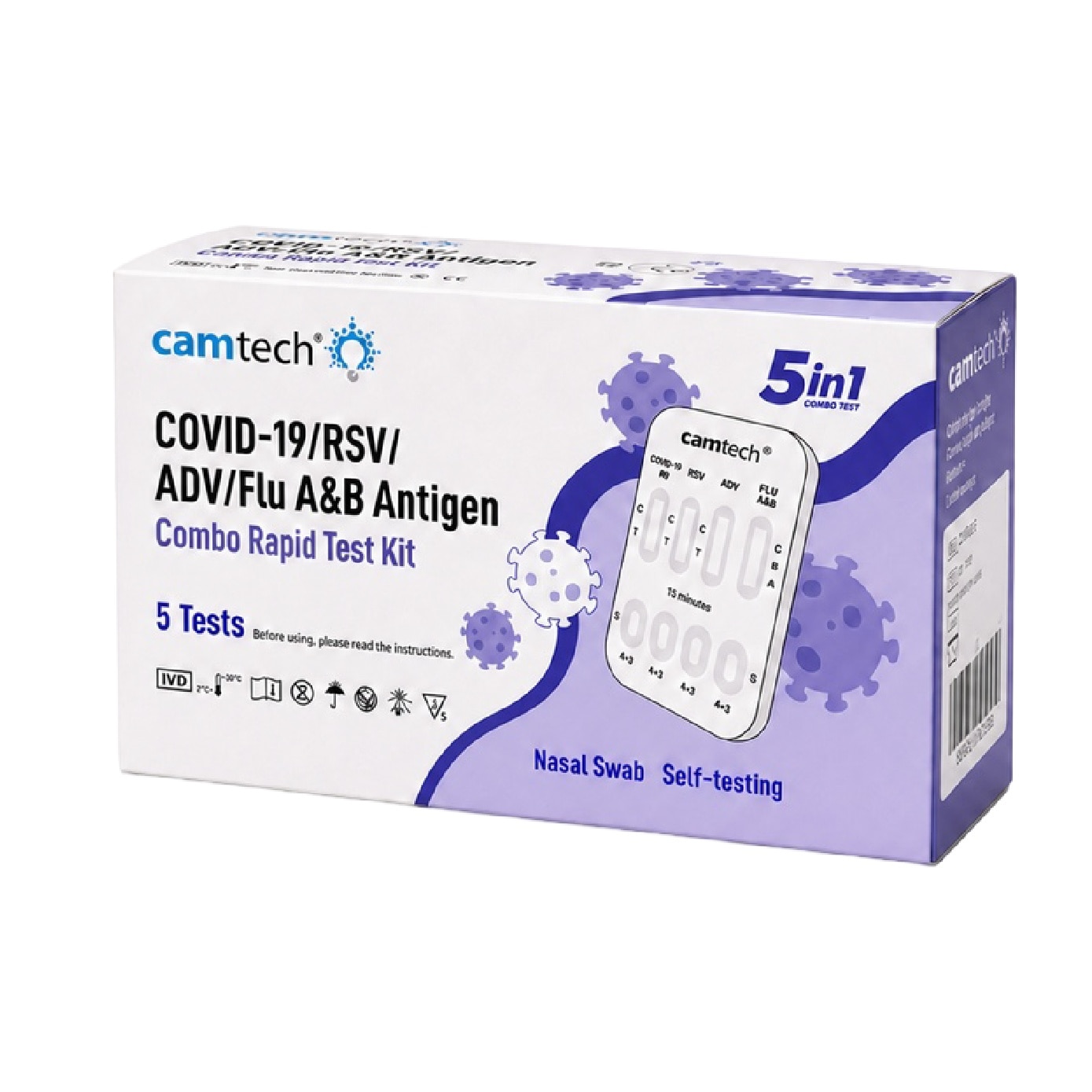Flu A&B 5 in 1 Rapid Test Kit 5s image
