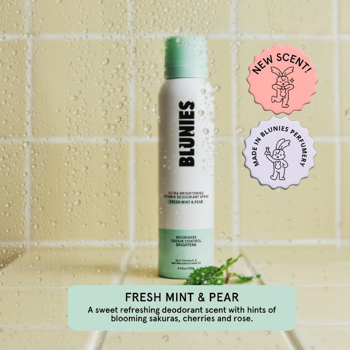 Ultra Brightening Vitamin Deodorant Spray Fresh Mint & Pear 100g image