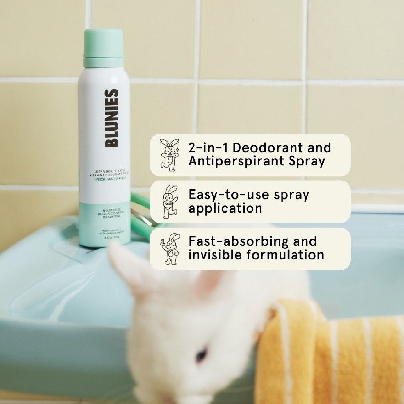 Ultra Brightening Vitamin Deodorant Spray Fresh Mint & Pear 100g image