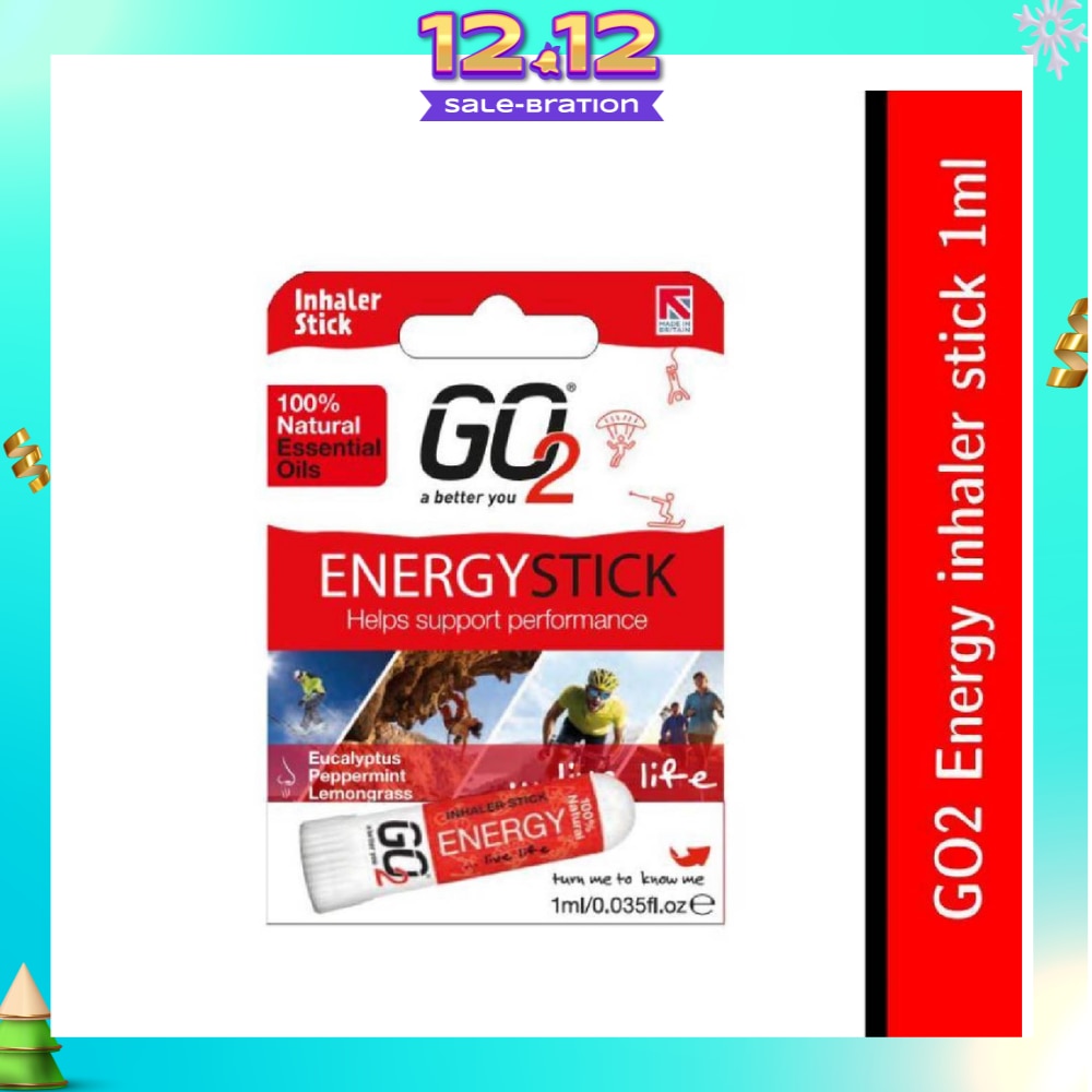 100% Natural Essential Oils Energy Inhaler Stick 1s (Expiry: May`2026)
