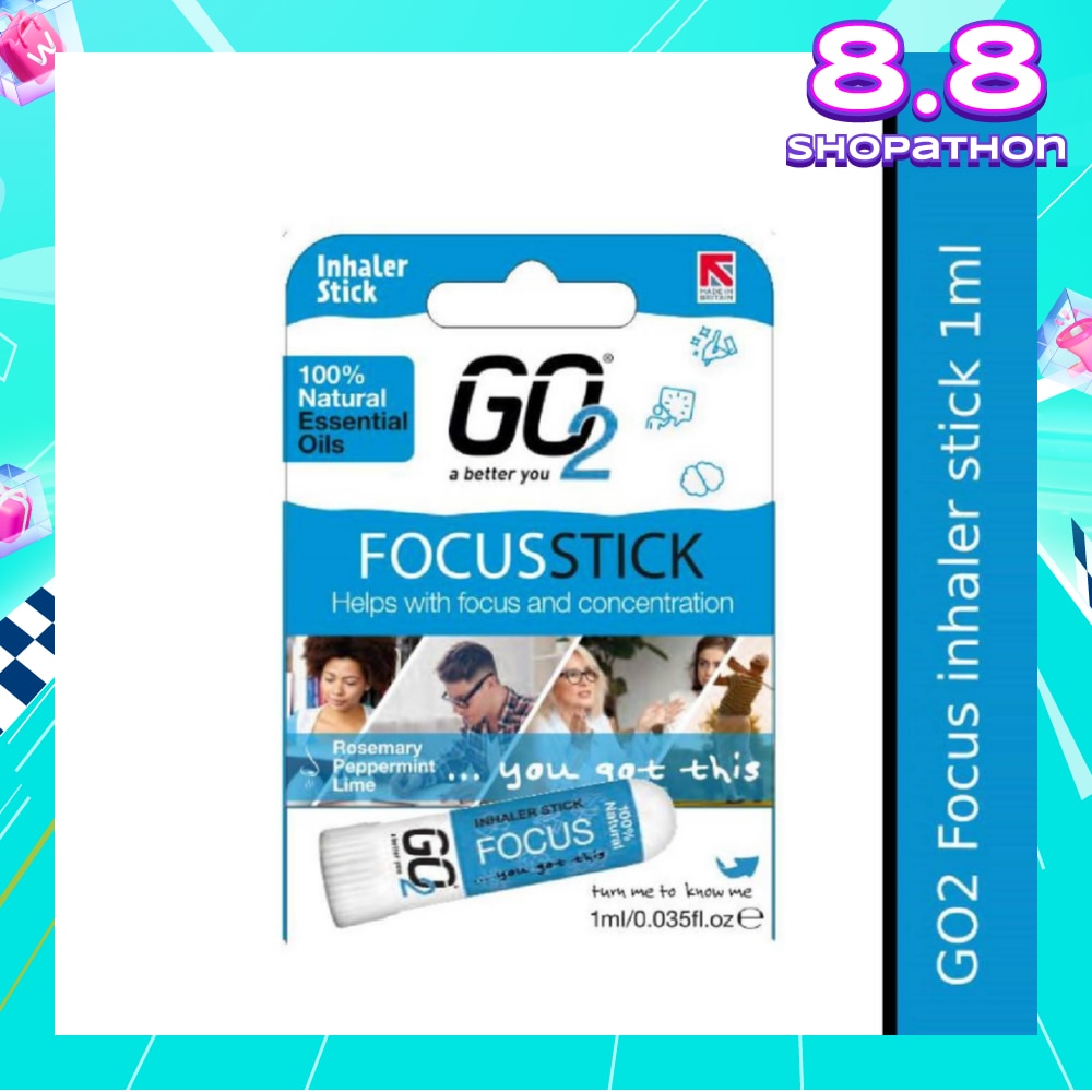 100% Natural Essential Oils Focus Inhaler Stick (To Helps With Focus & Concentration) 1s