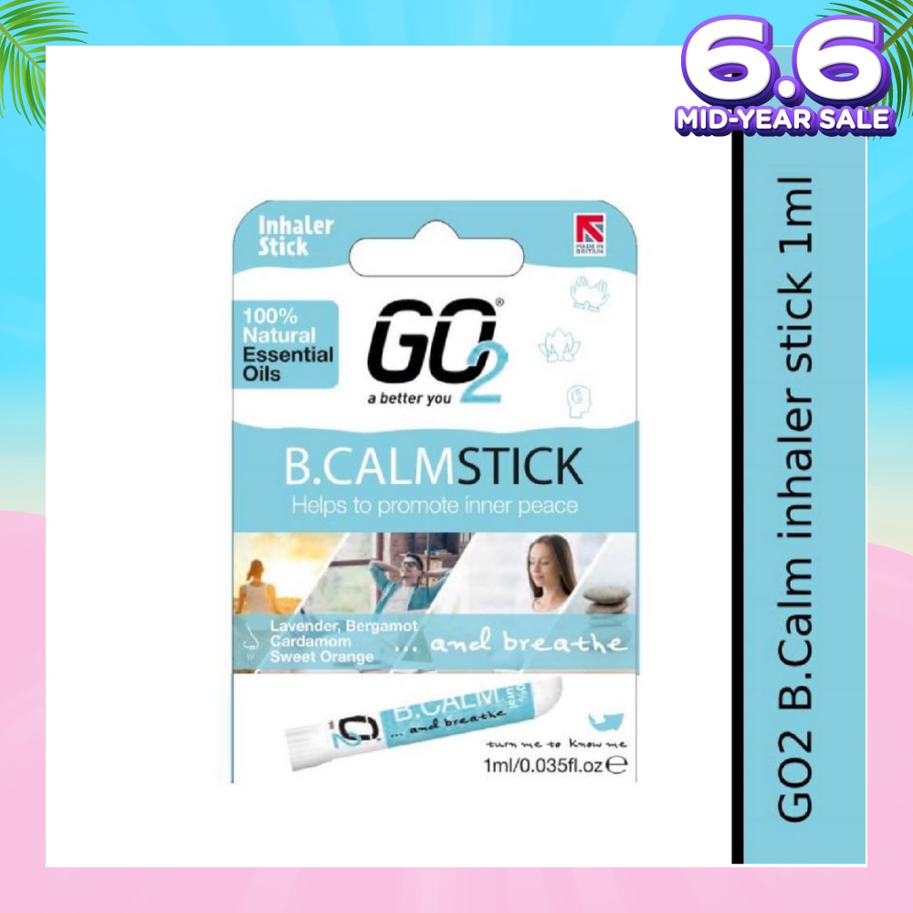 100% Natural Essential Oils B.Calm Inhaler Stick (To Helps Promote Inner Peace) 1s