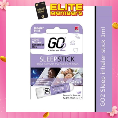 GO2 100% Natural Essential Oils Sleep Inhaler Stick (To Helps Promote The Quality Of Sleep) 1s (Expiry: Oct`2026)
