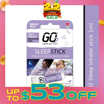 GO2 100% Natural Essential Oils Sleep Inhaler Stick (To Helps Promote The Quality Of Sleep) 1s (Expiry: Oct`2026)