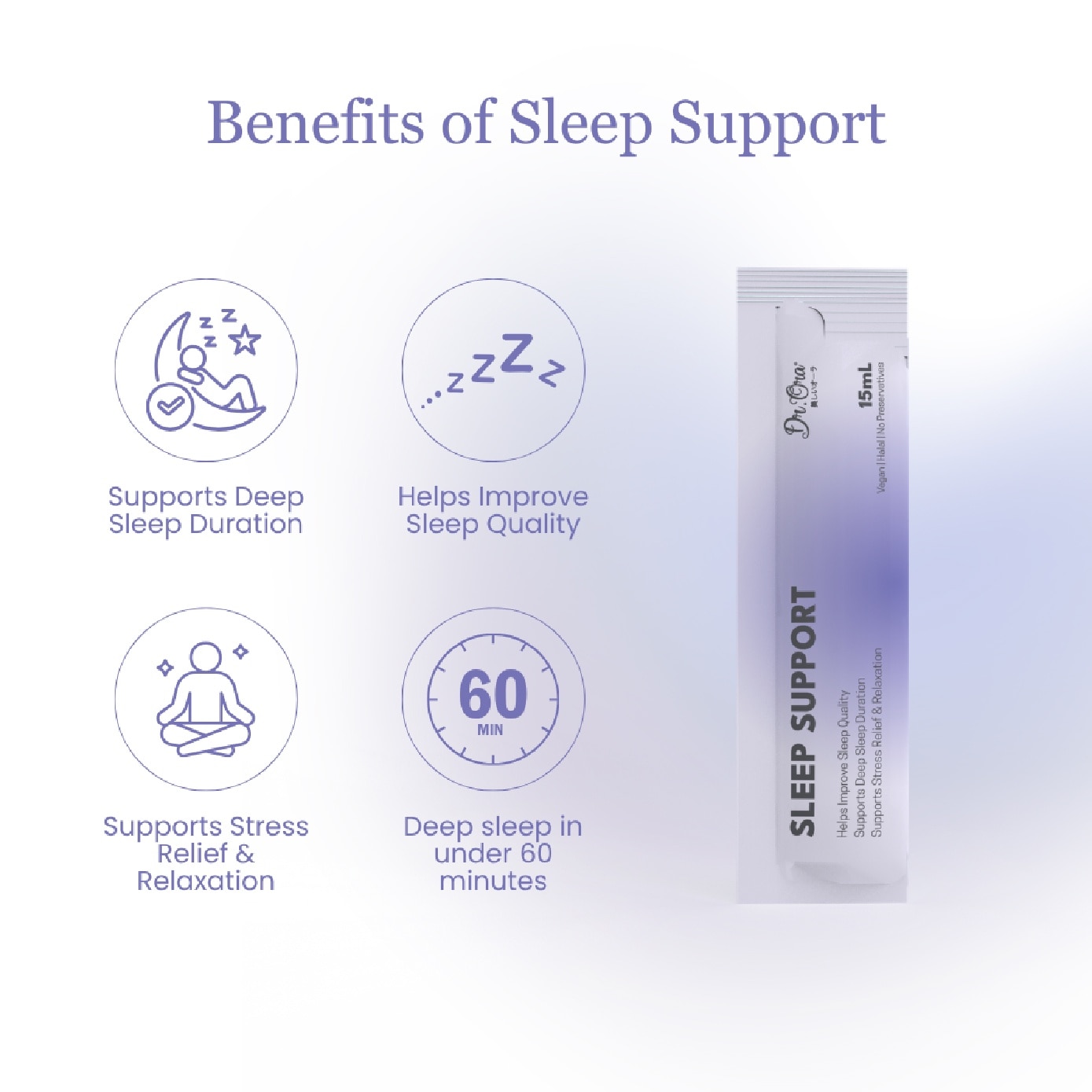 Sleep Support with Lychee Lemon Flavor Sachet 15ml x 15s image