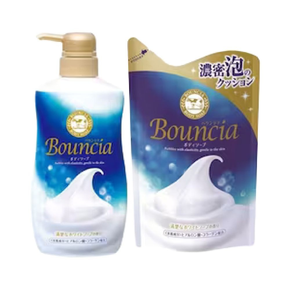 Body Soap Pump + Refill White Soap Bundle Set 1s